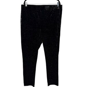 Vince Camuto Leggings Womens SZ XL Black Crushed Velvet Knit Timeless Stretch
